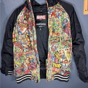 Burton Marvel DRYRIDE Comic Book Bomber Jacket kids Small Black Multicolor